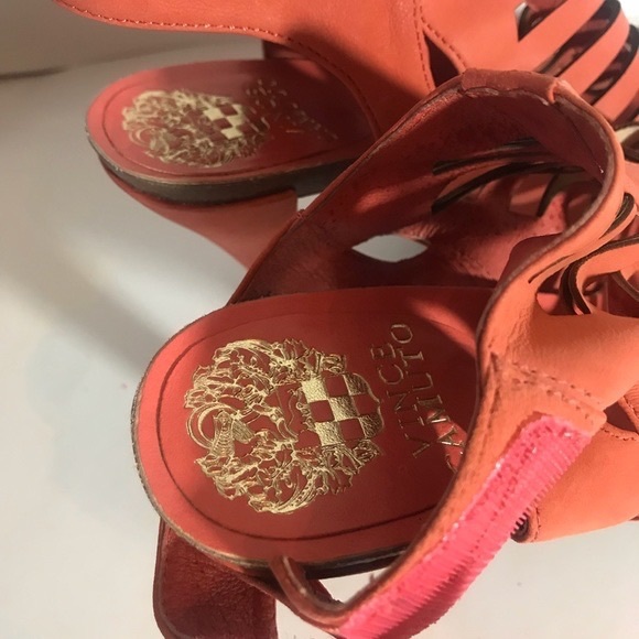 New Vince Camuto Poseidon Platform Sandal Coral Size 7.5 - Picture 4 of 9